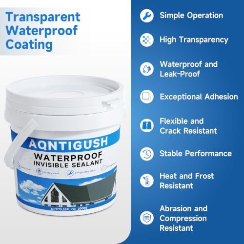 Transparent Waterproof Sealant 70oz, Clear Invisible Coating