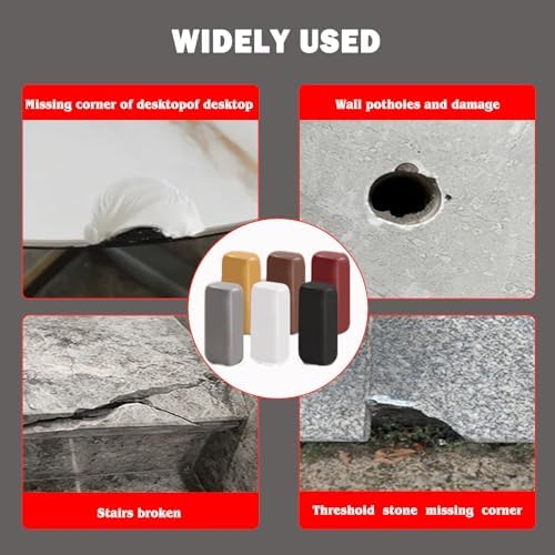 Marble Repair sealant,Super Diamond Mud Seal,Stone Broken Gap Hole Waterproof Repair mud,7oz/200g Fast Repair Metal AB Epoxy Putty for Wood Metal Glass Plastic Stone Ceramics (Black, 7oz)