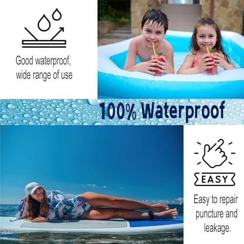 Air Mattress Patch Kit, Pool Patch Repair Kit for Vinyl Inflatables, 3”*7’