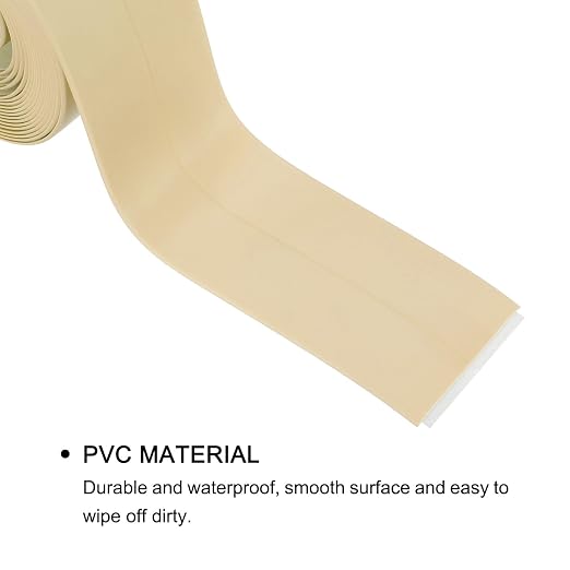 uxcell Waterproof Seal Caulk Strip Tape Self Adhesive 1.5" W x 10.5'L PVC Sealing Tape for Kitchen Bathroom Yellow