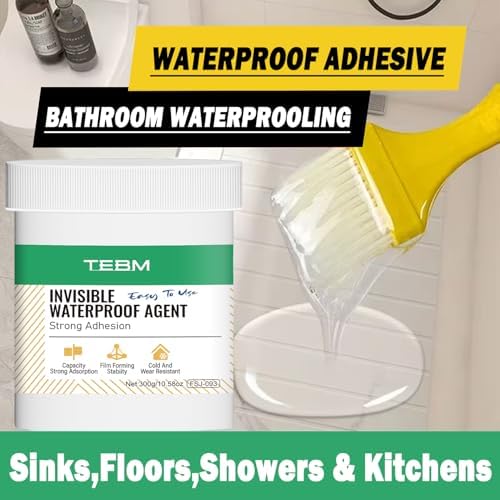 Transparent Waterproof Coating, Invisible Waterproof Agent, Water-Based Repairing Leak Water Proof Glue, Indoor & Outdoor Liquid Sealant