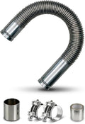 Flexible Stainless Steel Exhaust Tubing, 1.5" ID x 27.6" | Laser Welded Flex Pipe with Coupler, Clamps and Sealing Tape for Generators, Diesel Heaters and RV Exhaust