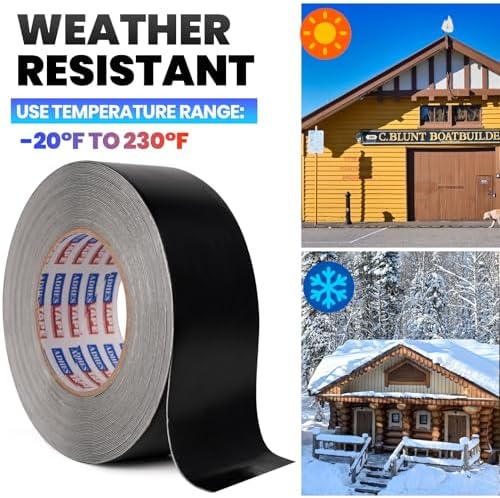 ADHES Deck Joist Tape, 8" x 16', 4 Rolls Weather Resistance & Waterproof | Butyl Joist Tape for Decking, Deck Flashing Tape, Ideal for Wood Decks Beams Roof, Outdoor Construction Use