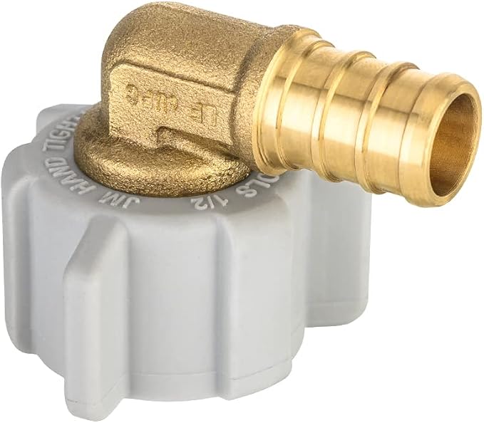 (Pack of 12) EFIELD 1/2" Pex x 1/2" Female NPT Swivel Elbow | Brass Barb Crimp Fittings,ASTM F1807-PEX1807299(12)