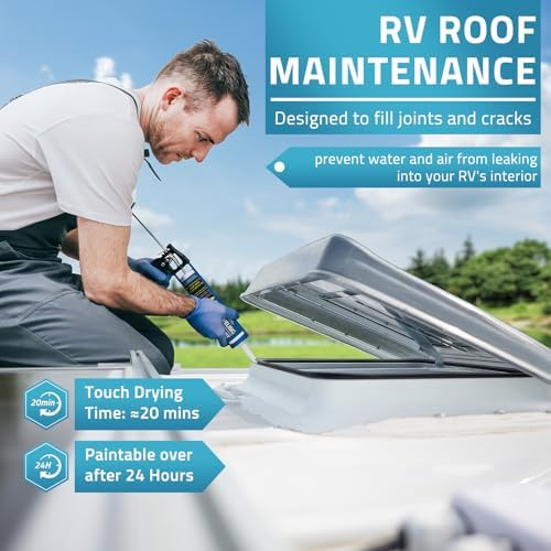 PAULINN Roof Sealant, 2 Packs RV Caulking Seal for Roof