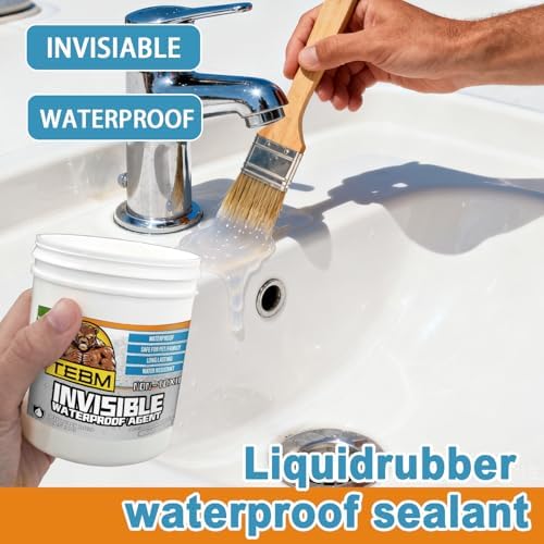 Waterproof Sealant, Transparent Waterproof Coating Repairing Anti-Leakage Agent, Invisible Water Proof Glue Indoor and Outdoor Water-Based Waterproofing Adhesive