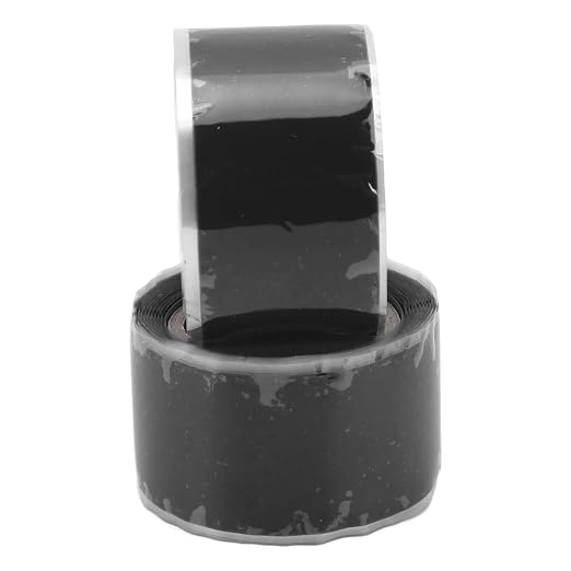 Self Fusing Silicone Tape High Temperature Adhesive Tape for Plumbing Repairs Hose Leak Fixing 2 Rolls 1.5m x 2.5cm (Black)