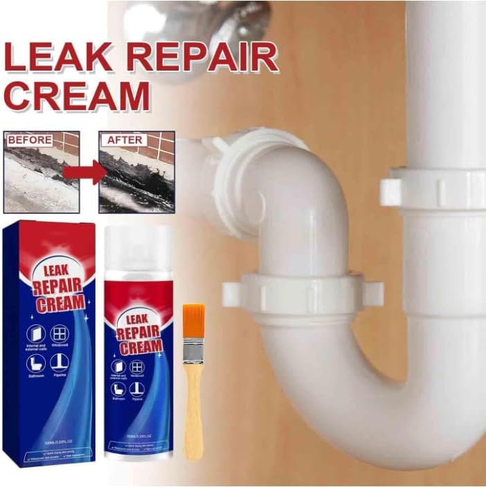 Leak Sealant Spray, Leak Repair Waterproof Sealant Sprays with Brush, Multi-Surface Leakrepair Indoor and Outdoor Waterproof Coating, Fast Drying, Easy to Apply