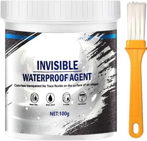 Transparent Waterproof & Leak-Proof Coating, Invisible Waterproof Agent, Transparent Waterproofing Leak Patch Paint, Invisible Waterproofing Sealant for Indoor & Outdoor (100g)