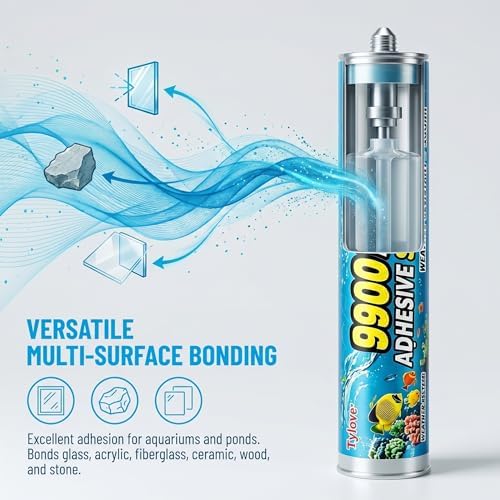 Clear 9900 Silicone Waterproof Sealant for Roof, Wall, Fish Tank, RV & Metal Repair | Heat, Tear, Stretch & UV Resistant, Non-Toxic