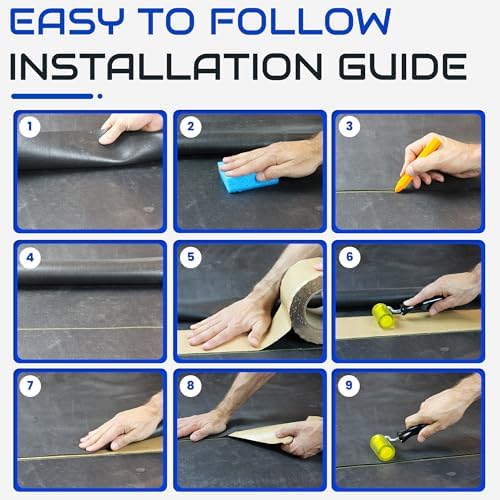 Pond Liner Seam Tape Kit, Double Sided Butyl Adhesive, 30 Ft x 3 in | Bonds EPDM PVC HDPE LDPE RPE LLDPE, Waterproof Sealer, Repair and Patch, Roller and Sponge Included, Fish Safe, Koi Ponds