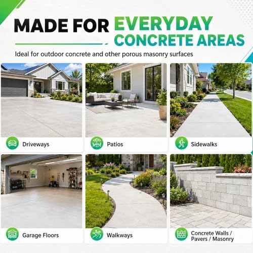 1 Gallon Concrete Sealer, Water-Based Silane Siloxane Penetrating Sealer