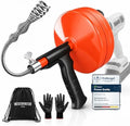 MEISTERFAKTUR drain snake - Auto Feed - Ideal plumbing snake for sink and drain unblocking - Solid drain auger for real DYIs! (50FT)