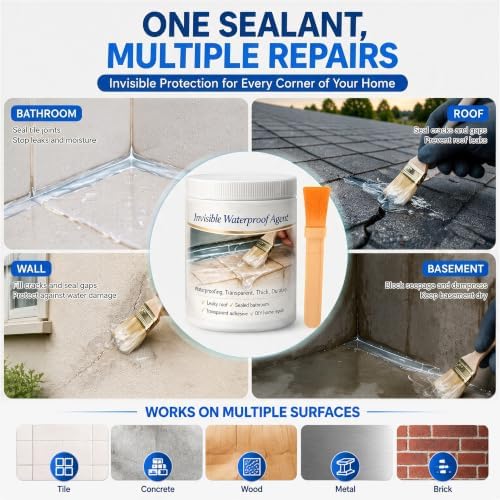 Invisible Waterproof Agent, Transparent Waterproof Sealant, 10.58 Oz