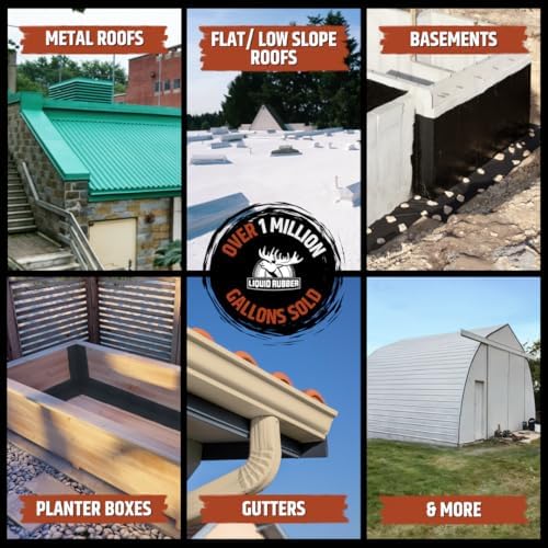 Color Roof Sealant Roof Bundle- 5g Roof Coating (Medium Gray) & 4in x 50ft Seam Tape