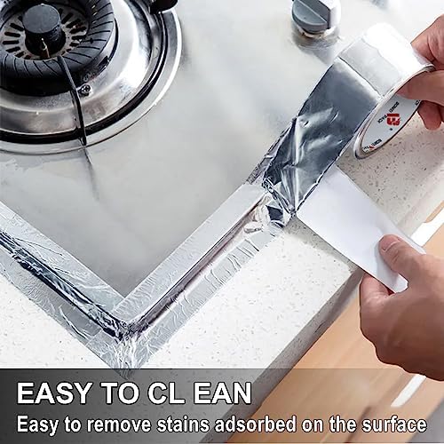BOMEI PACK Aluminum Foil Tape,Heavy Duty Metal Duct Tape,High Temperature Silver Tape,Perfect for Sealing & Patching,HVAC,Air Ducts,Insulation and Metal Repair (3 Inch)