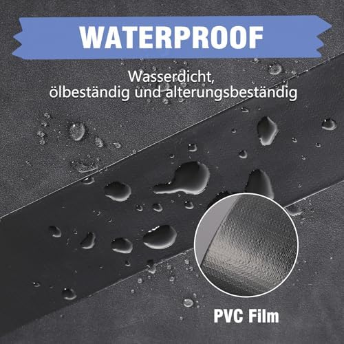 3Pack Black Duct Tape 2IN x 132Yd Total Heavy Duty Waterproof Tape | 8.27Mil All Weather Hand Tearable Duct Tape for Indoor Outdoor Emergency Repairs Duct Sealing Wire Bundling Fixation DIY