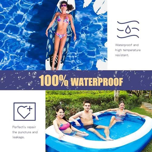 Breliter Inflatable Patch Repair Kit - Waterproof TPU Pool Repair Tape, Heavy Duty Repair Patch for Air Mattress, Bounce House, Inflatable Toys, Tent, Swimming Ring - 10 Packs of 6in x 6in, Square
