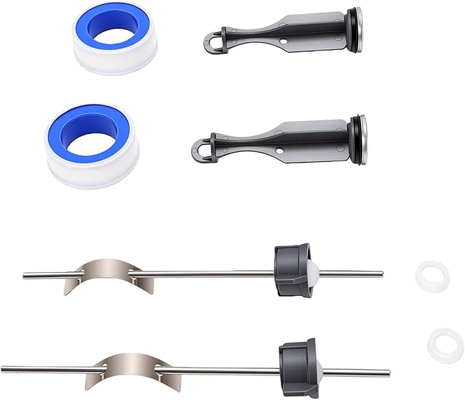 Sink Drain Fittings Replacement for Price with 2 Drain Stoppers, 2 Pivot Rods, PTFE Tapes, Bathroom Sink Plug Assembly Repair Kit for Lavatory