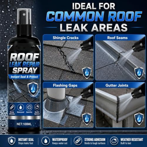 Powerful Waterproof Leak Repair Spray, Waterproof Sealant Spray, Quick-Dry Sealant for Outdoor Repair Solution (2Pcs)