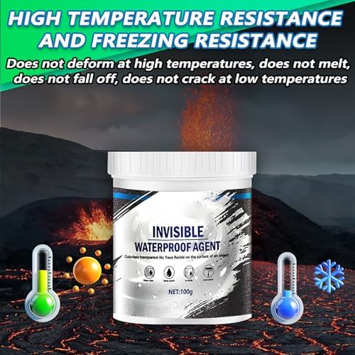 Transparent Waterproof & Leak-Proof Coating, Invisible Waterproof Agent, Transparent Waterproofing Leak Patch Paint, Invisible Waterproofing Sealant for Indoor & Outdoor (100g)