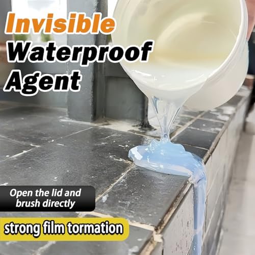 Waterproof Sealant, Transparent Waterproof Coating Repairing Anti-Leakage Agent, Invisible Water Proof Glue Indoor and Outdoor Water-Based Waterproofing Adhesive