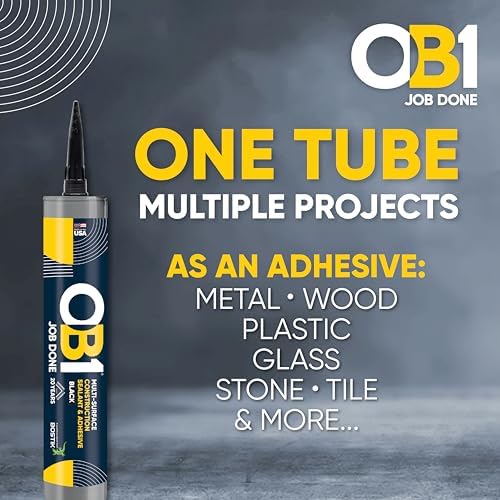 OB1 Universal Caulk Sealant & Adhesive Black 10.1oz - 1 Cartridge