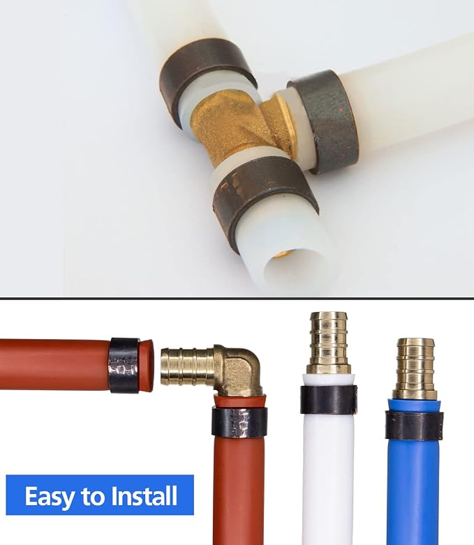 15pcs 3/4" Brass PEX Fittings, Elbow TEE Straight Couplings Set | for PEX Pipe