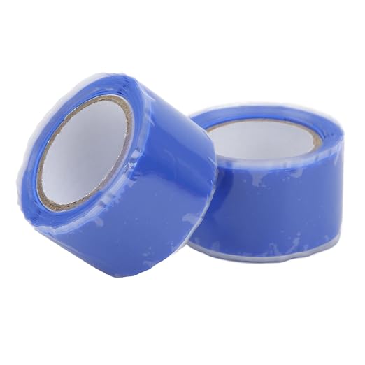 Walfront Self Fusing Silicone Tape, Silicone Repair Tape 2 Pack 1.5m X 2.5cm, Pipe and Hose Wrap, 76 to 500°F Heat Resistance, for Plumbing Emergency Leak Repair (Blue)