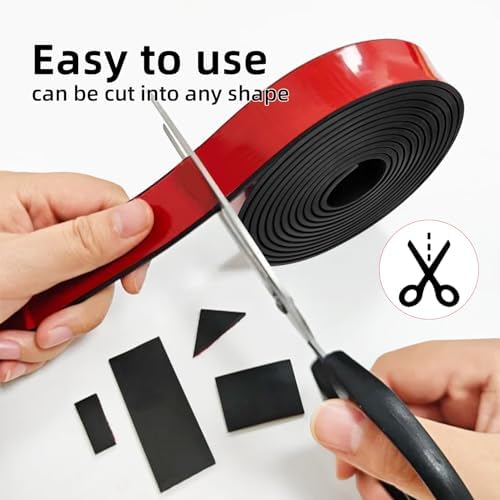 WELSTIK 1" x 1/8" Adhesive Solid Rubber Strip (16.4Ft) - Heavy Duty Neoprene Sheet Roll for DIY Gasket, Anti Vibration Pad, Weather Stripping Seal & Home Industrial Insulation