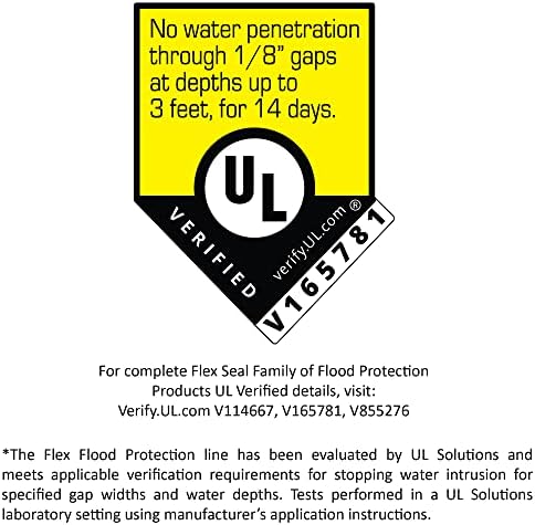 Flex Seal Liquid Flood Protection, 2.5 gal, MAX, Waterproof Rubberized Liquid, Removable, Use on Windows, Doors, Garage Doors, Seams, Casings, Thresholds, Conduits, Vents, Ducts, and More