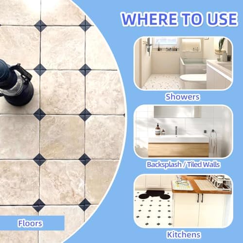 17.6 OZ Heavy Duty Pro Strength Grout Sealer Spray for Tile, Marble, Floors, Bathroom Showers and Countertops. Clear Protector Formula – Penetrating Sealant Offers Superior Waterproof Protection