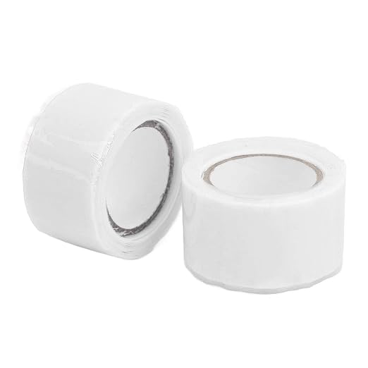 Walfront Self Fusing Silicone Tape, Silicone Repair Tape 2 Pack 1.5m X 2.5cm, Pipe and Hose Wrap, 76 to 500°F Heat Resistance, for Plumbing Emergency Leak Repair (White)