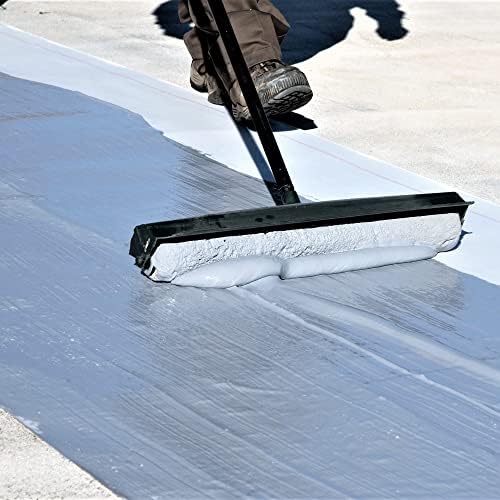 AMES SEB1 Elasto-Barrier Adhesive Base Coat-1 Gallon, Gray Primer Perfect for RV, Wood, Roofs and More-Expands and Contracts 1200% -Made in The USA, Grey Liquid Rubber