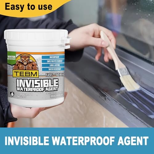 Waterproof Sealant, Transparent Waterproof Coating Repairing Anti-Leakage Agent, Invisible Water Proof Glue Indoor and Outdoor Water-Based Waterproofing Adhesive