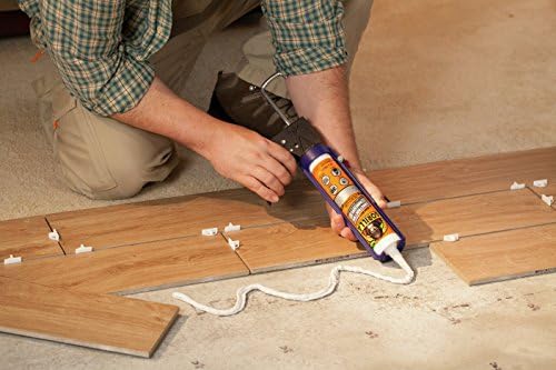 Gorilla Heavy Duty Construction Adhesive, White Glue, 9 Ounce Cartridge - Gap Filling and Waterproof (Pack of 12)