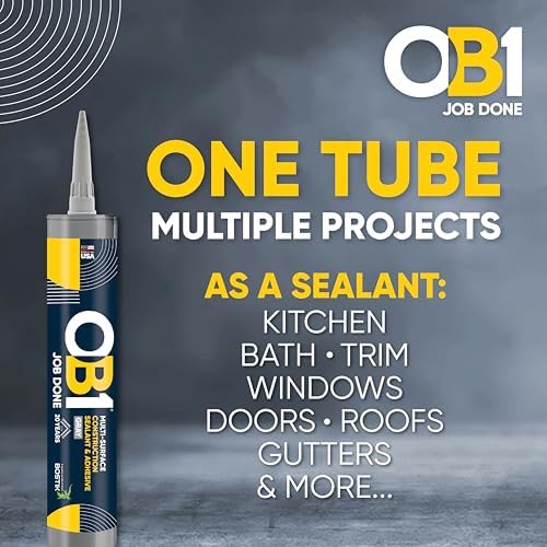 OB1 Universal Caulk Sealant & Adhesive Gray 10.1oz - 1 Cartridge
