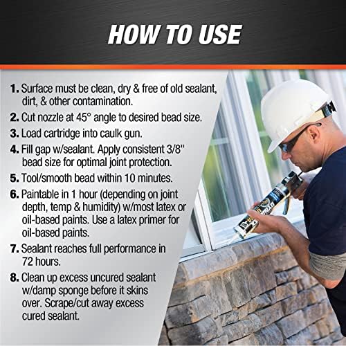DAP Dynaflex Ultra Advanced Exterior Sealant, Iron Gray, 10.1 Oz (7079818215) (Pack of 2)