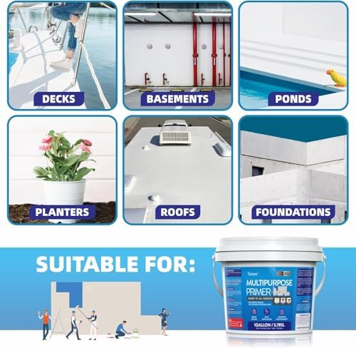 1 Gallon RV Roof Primer Sealant, Liquid Rubber for EPDM & TPO Roofs