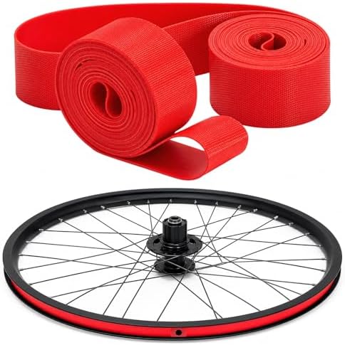 2 Pack Bicycle Rim Liner Rim Tape 26 Inch Bike Rim Strip, High Pressure & Puncture Resistant Tire Liner for Inner Tube Protection, Fits Mountain & Road Bikes, PVC Rim Protector