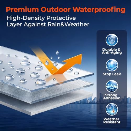 Transparent Waterproof Sealant 17.6 Oz,Water Based Leak Roof Repair