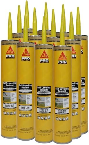 SIKA Sikaflex Self-Leveling Sealant - Sandstone, Polyurethane with Quick Curing for Horizontal Expansion Joints - 29 fl. oz Cartridge (Pack of 12), Durable, Easy Application