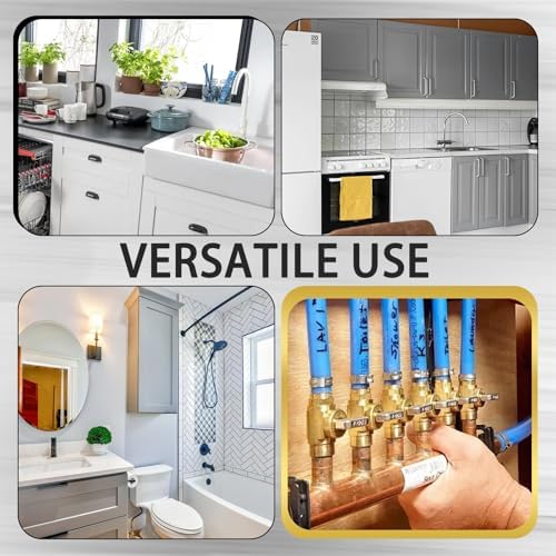 40-Pack Foskan Brass PEX Crimp Drop Ear Ball Valve, 3/4 Inch Full Port Shut-off Valve for Hot and Cold Water Distribution(Blue and Red)