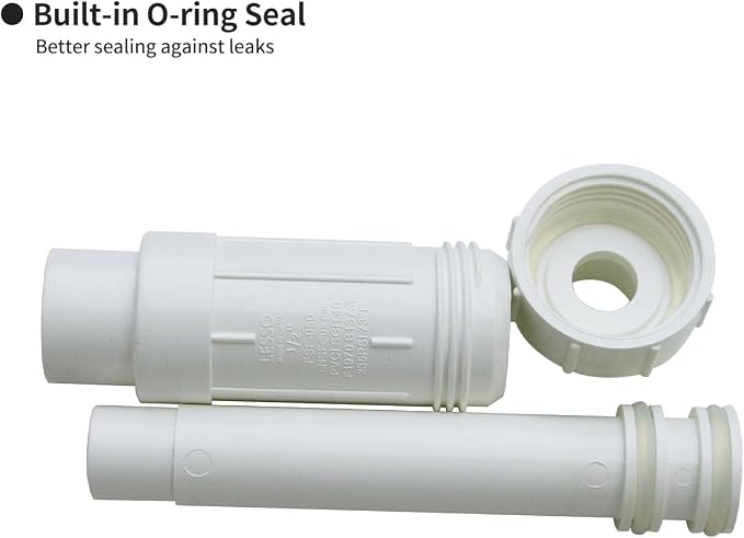 LESSO 1/2 inch PVC Pipe Repair Kit, 1/2" Coupling 2 Sets SCH40 White | PVC Repair Coupling For Broken or Cracked In-Ground Pipes