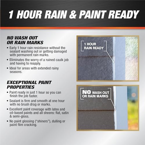 DAP Dynaflex Ultra Advanced Exterior Sealant, Black, 10.1 Oz (7079818220)