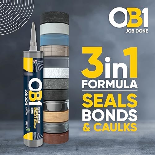 OB1 Universal Caulk Sealant & Adhesive Gray 10.1oz - 1 Cartridge