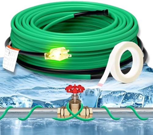 HEATIT Pipe Heating Cable 5W/ft, Self-Regulating, Roof Snow Deicing 35FT