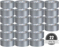 22 Pack Silver Duct Tape Bulk, 2 inch X 660 Yards, Heavy Duty Waterproof, Strong No Residue All-Weather Duct Tape, Tear by Hand, Multi-Use for Indoor & Outdoor Repairs, Industrial, Professional Use