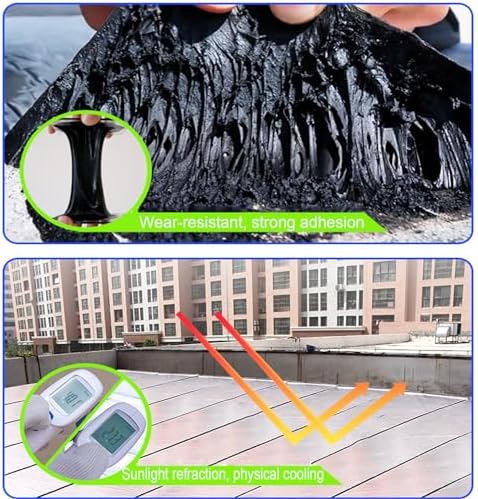 Aluminum Flashing Roll with Self-Adhesive Backing - Waterproof Roofing Tape, Sealing Aluminum Foil Butyl Tape Peel & Stick Bitumen Membrane for Roof Cladding Repair(1x13.1ft)