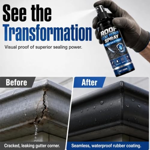 Powerful Waterproof Leak Repair Spray, Roof Crack Sealant (1pc)